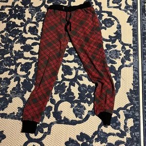 Black and red checkered pants